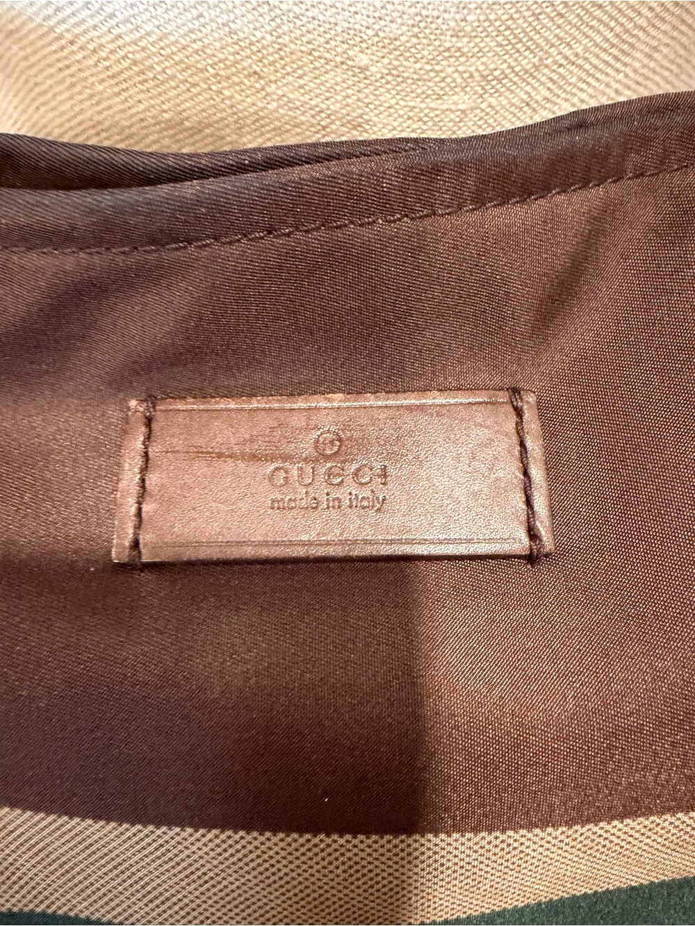 Gucci Diamante Web Crossbody Bag In Brown - Picture 12 of 13